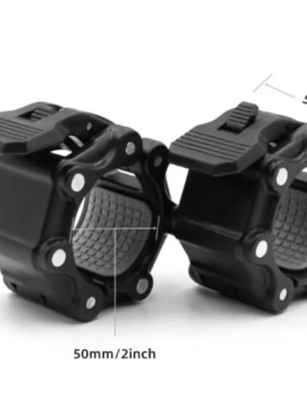 Olympic Barbell Clamps 2 inch Secure Grip Quick Release Lock Weight Retail $30